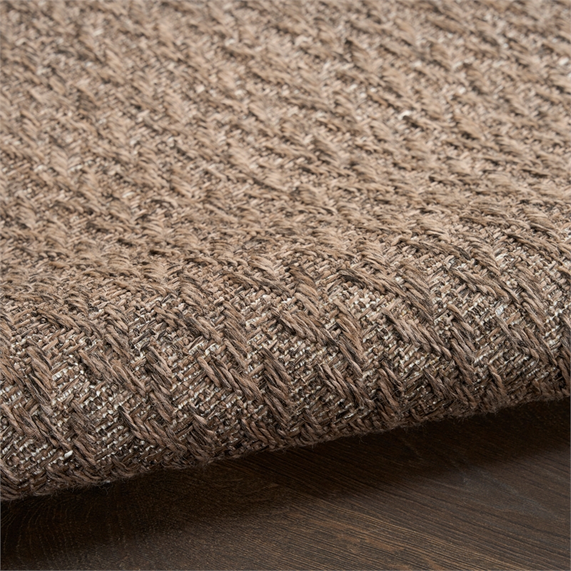 Nourison Home Tulum 10' Runner Fabric Brown Area Rug