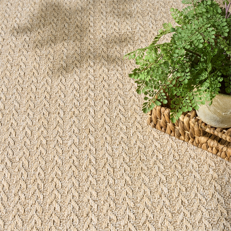 Nourison Home Tulum 10' x 14' Fabric Cream Area Rug
