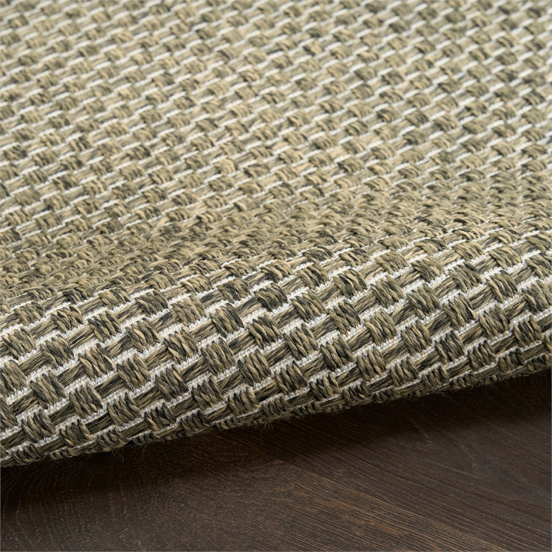 Nourison Home Tulum 10' x 14' Fabric Olive Area Rug