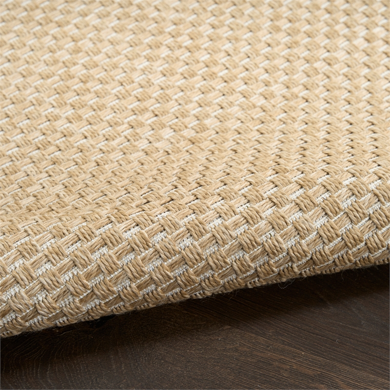 Nourison Home Tulum 10' x 14' Fabric Taupe Area Rug