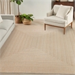 Nourison Home Tulum 10' x 14' Fabric Cream Area Rug