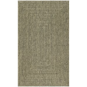 Nourison Home Tulum 2' x 3' Fabric Olive Area Rug