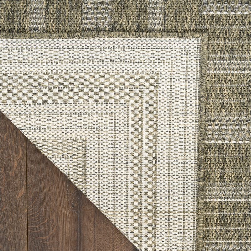 Nourison Home Tulum 10' x 14' Fabric Olive Area Rug