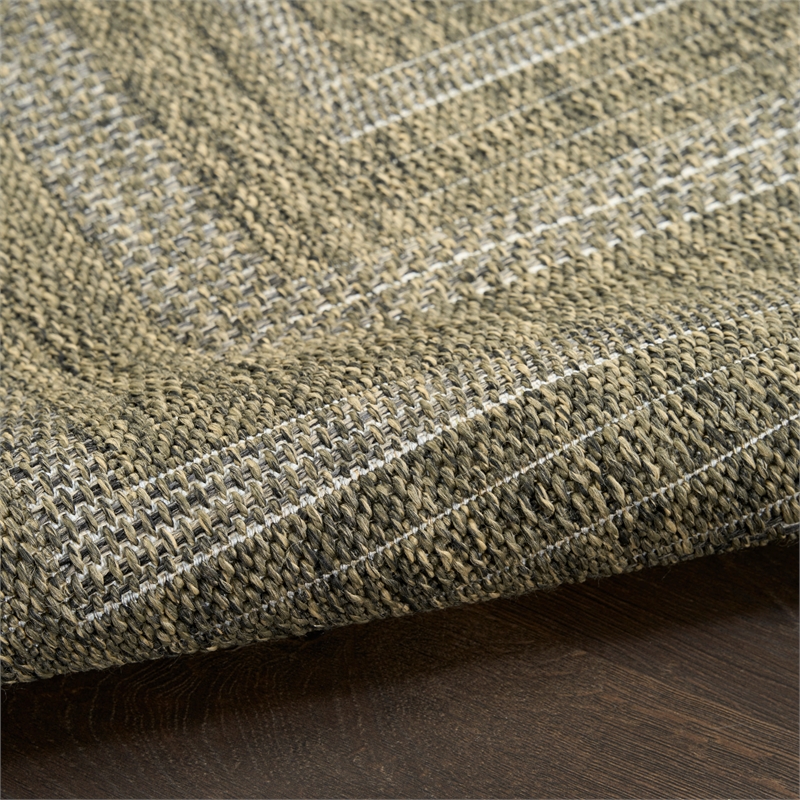 Nourison Home Tulum 10' x 14' Fabric Olive Area Rug