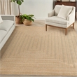 Nourison Home Tulum 10' x 14' Fabric Taupe Grey Area Rug