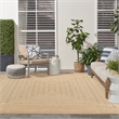 Nourison Home Tulum 10' x 14' Fabric Taupe Grey Area Rug