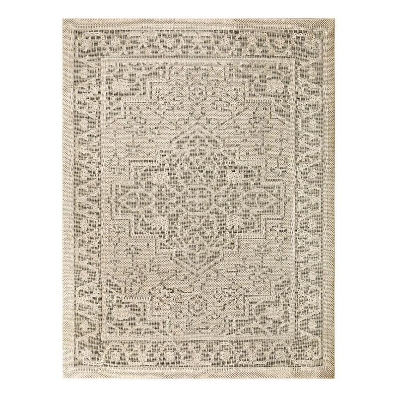 Nourison Home Tulum 10' x 14' Fabric Taupe Olive Area Rug