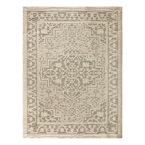 Nourison Home Tulum 10' x 14' Fabric Taupe Olive Area Rug