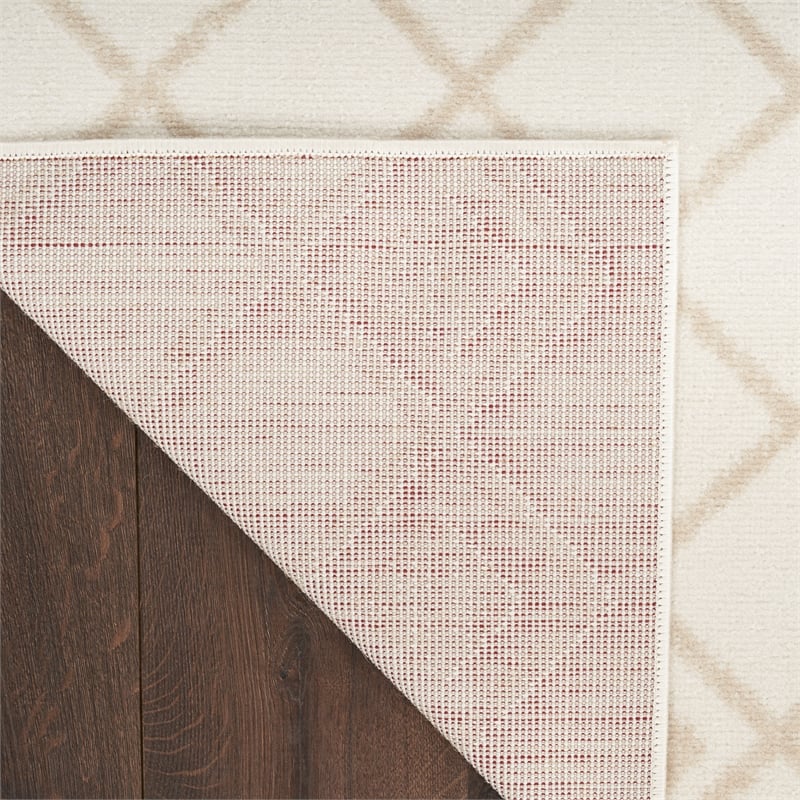 Nourison Home Grafix 10' x 14' Fabric Ivory Beige Area Rug