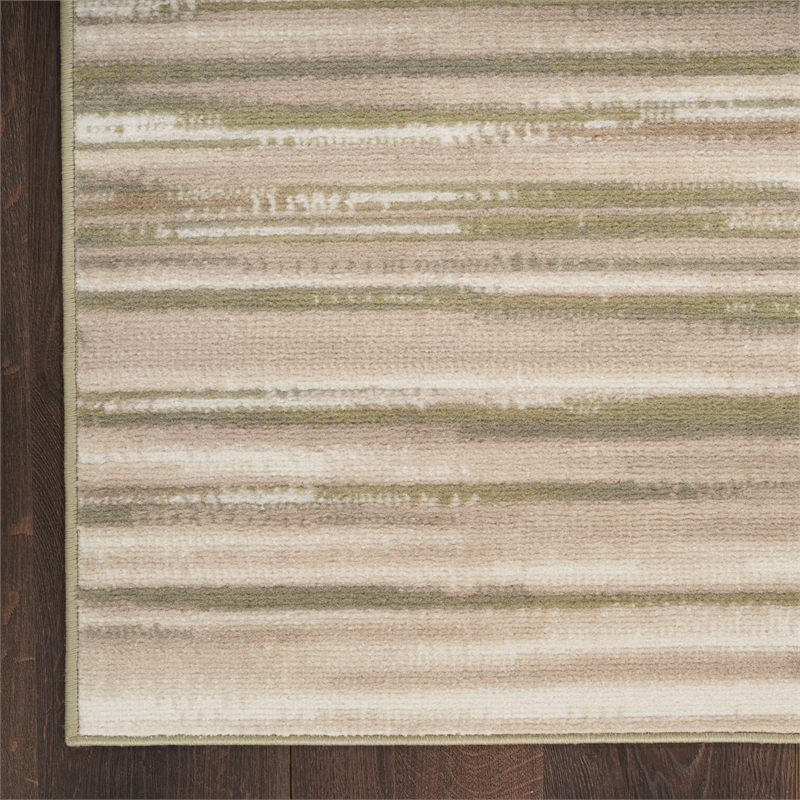 Nourison Home Jubilant 4' x 6' Fabric Green Ivory Area Rug