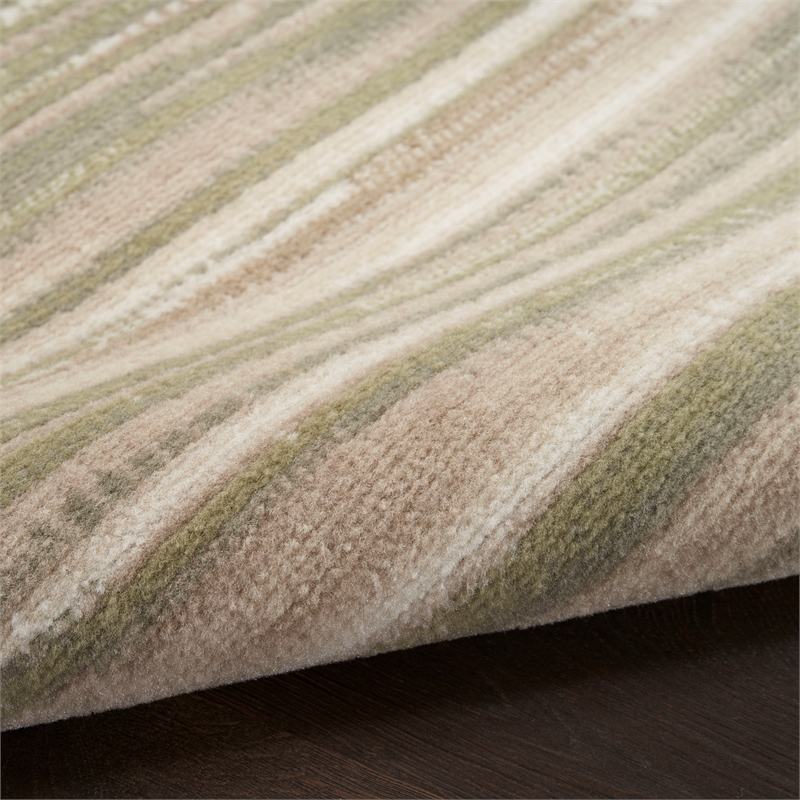 Nourison Home Jubilant 4' x 6' Fabric Green Ivory Area Rug