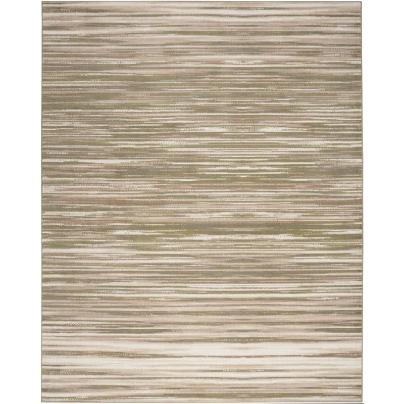 Nourison Home Jubilant 8' x 10' Fabric Green Ivory Area Rug