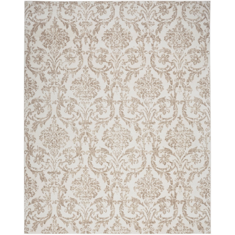 Nourison Home Jubilant 4' x 6' Fabric Ivory Beige Area Rug