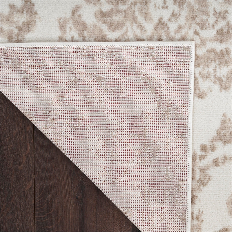 Nourison Home Jubilant 4' x 6' Fabric Ivory Beige Area Rug