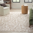 Nourison Home Jubilant 4' x 6' Fabric Ivory Beige Area Rug