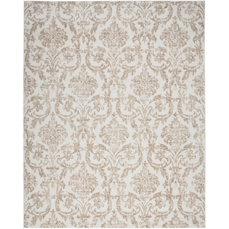 Nourison Home Jubilant 6' x 9' Fabric Ivory Beige Area Rug