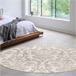 Nourison Home Jubilant 8' x Round Fabric Ivory Beige Area Rug
