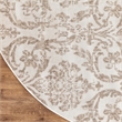 Nourison Home Jubilant 8' x Round Fabric Ivory Beige Area Rug