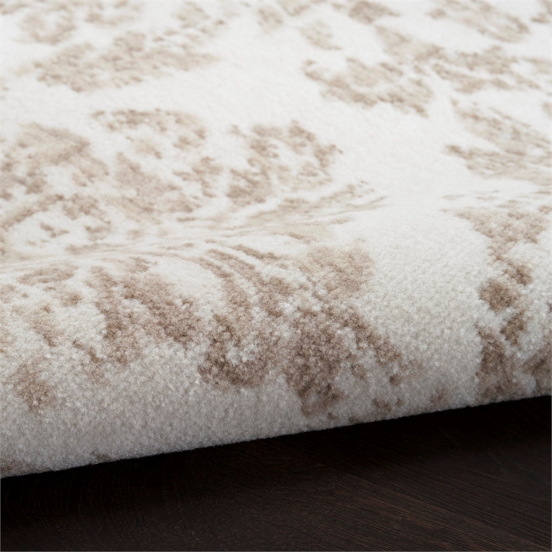 nourison home jubilant 8' x 10' fabric ivory beige area rug