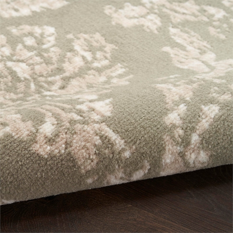 Nourison Home Jubilant 4' x 6' Fabric Olive Area Rug