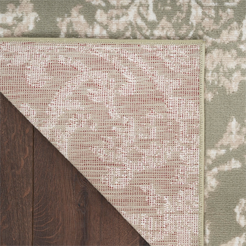 Nourison Home Jubilant 4' x 6' Fabric Olive Area Rug
