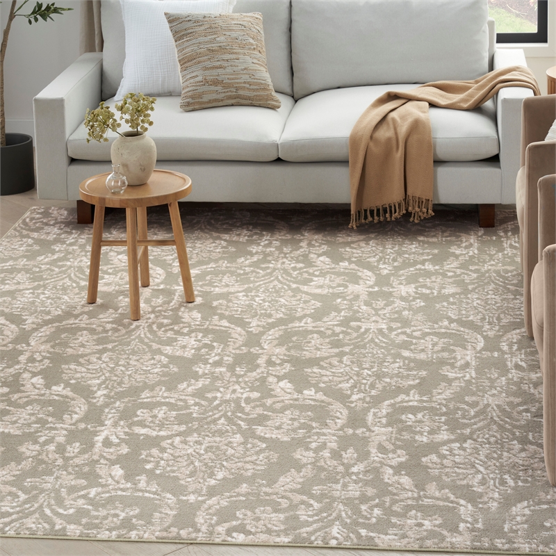 Nourison Home Jubilant 6' x 9' Fabric Olive Area Rug
