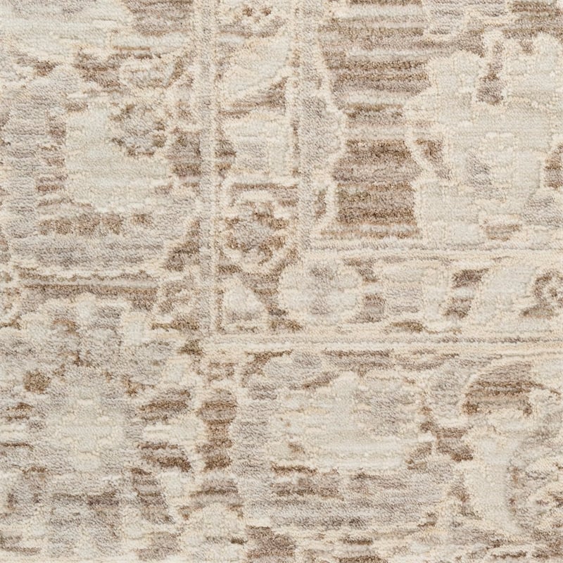 Nourison Home Outlines 8' x 10' Polyester Ivory Mocha Area Rug
