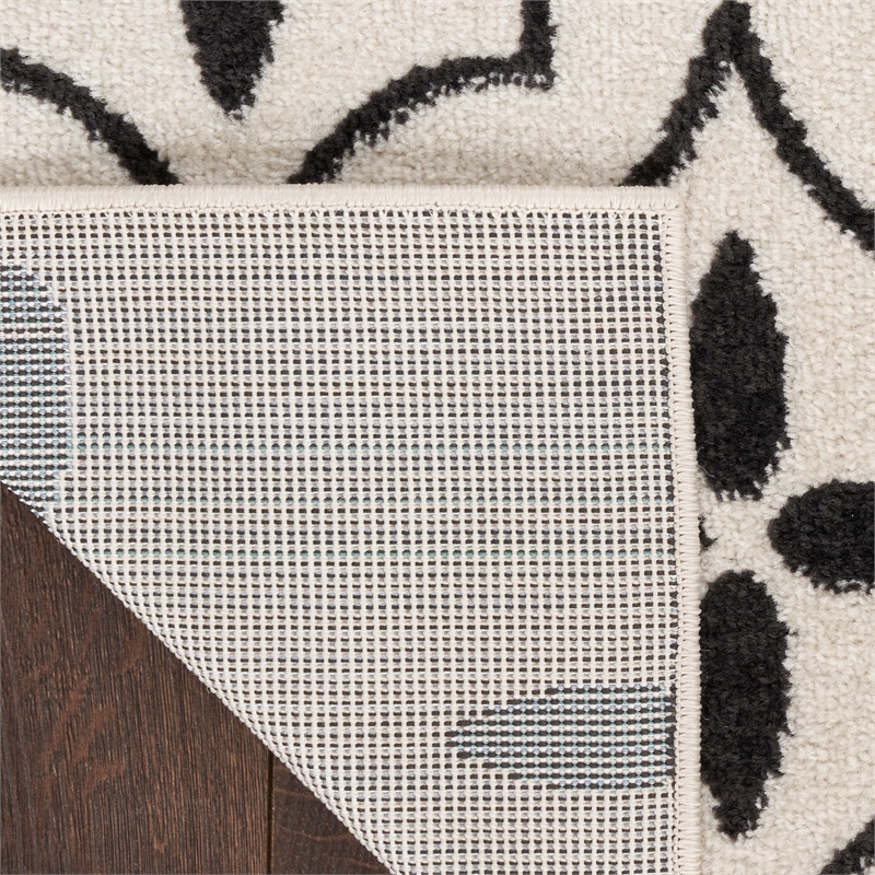 Nourison Home Nourison Essentials 8' x 10' Fabric Ivory Black Area Rug
