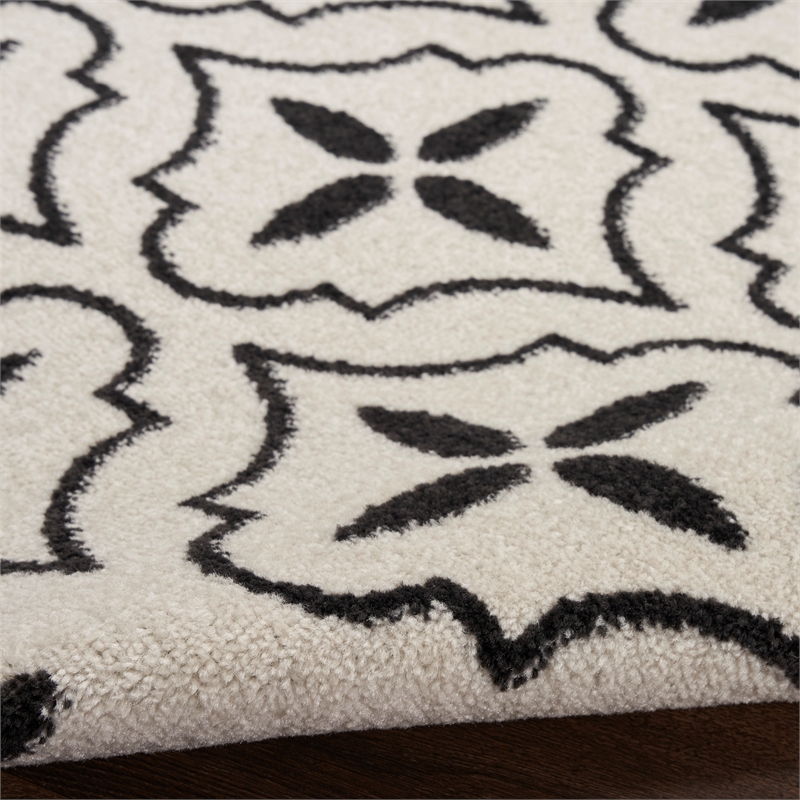 Nourison Home Nourison Essentials 8' x 10' Fabric Ivory Black Area Rug