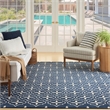 Nourison Home Nourison Essentials 6' x 9' Fabric Navy Ivory Area Rug