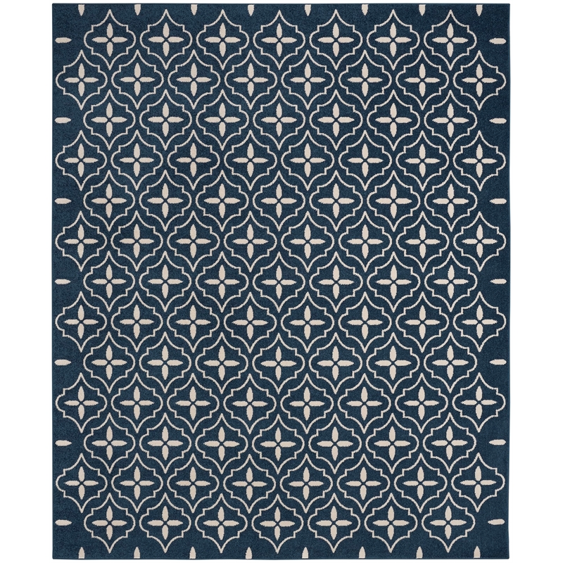 Nourison Home Nourison Essentials 6' x 9' Fabric Navy Ivory Area Rug