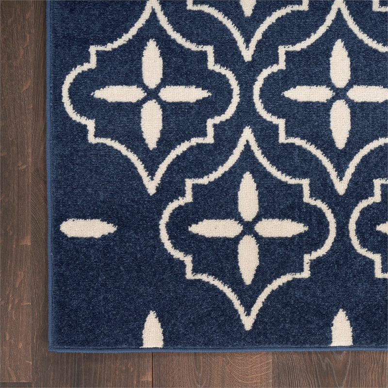 Nourison Home Nourison Essentials 6' x 9' Fabric Navy Ivory Area Rug