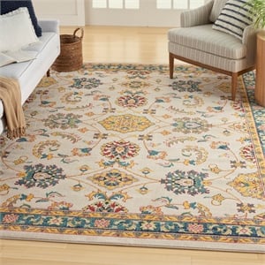 Nourison Home Nourison Essentials 8' x 10' Fabric Ivory Gold Area Rug