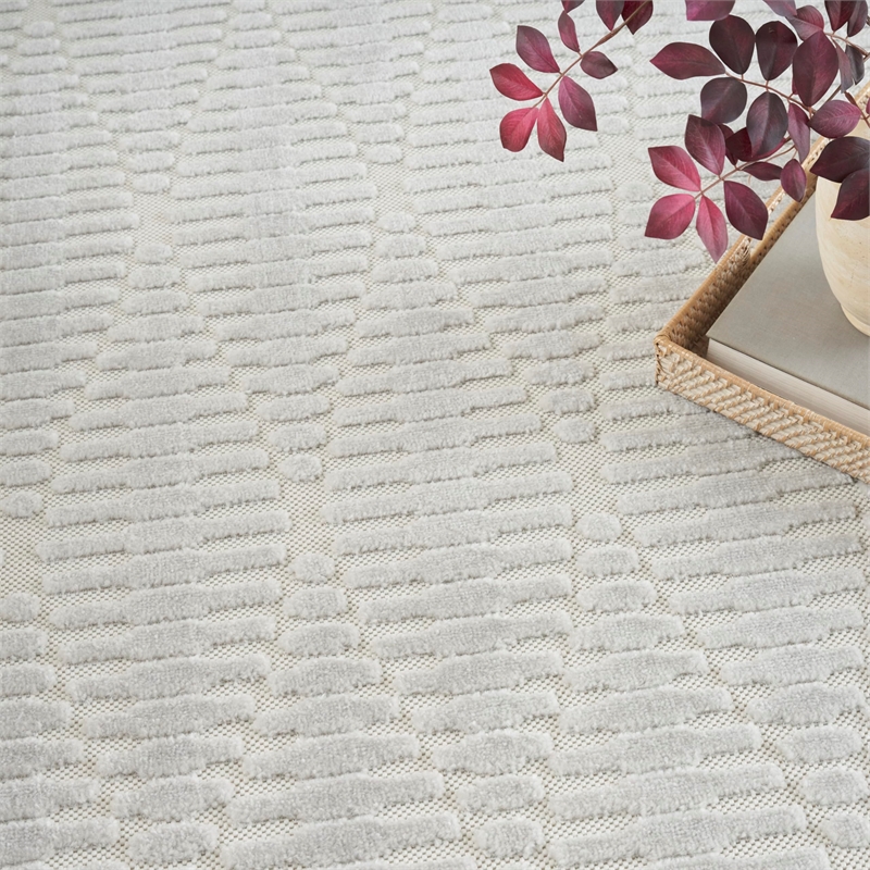 Nourison Home Casual 8' x 10' Fabric Light Grey Area Rug
