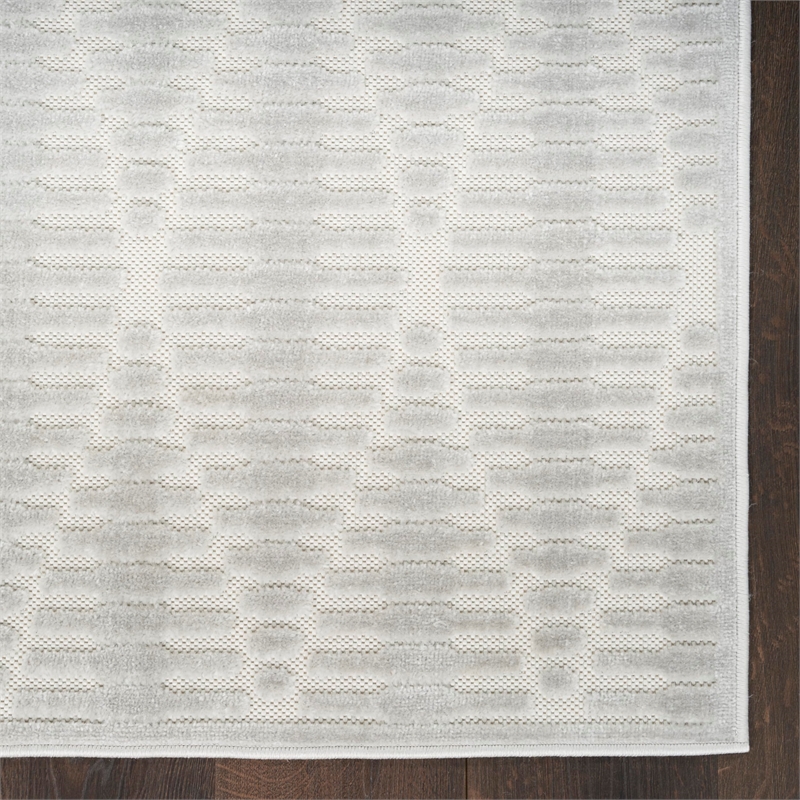 Nourison Home Casual 8' x 10' Fabric Light Grey Area Rug