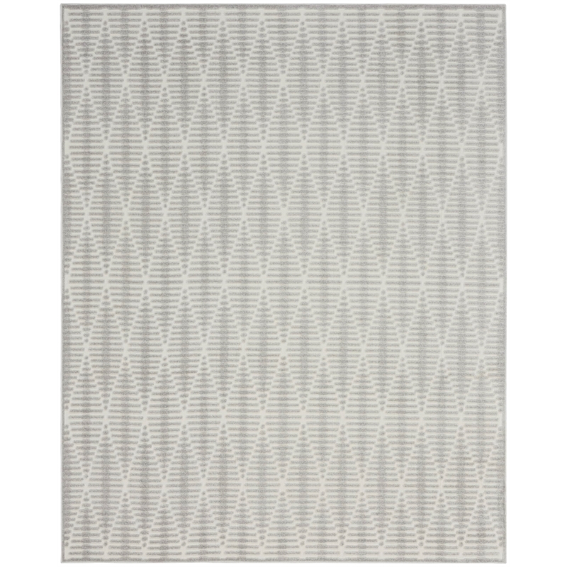 Nourison Home Casual 8' x 10' Fabric Light Grey Area Rug