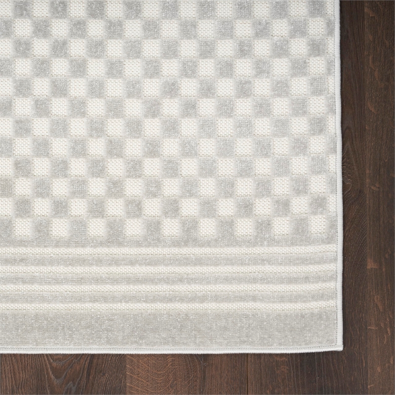 Nourison Home Casual 8' x 10' Fabric Light Grey Area Rug