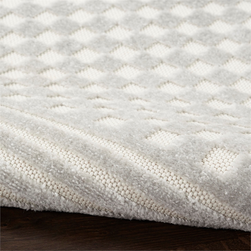Nourison Home Casual 8' x 10' Fabric Light Grey Area Rug