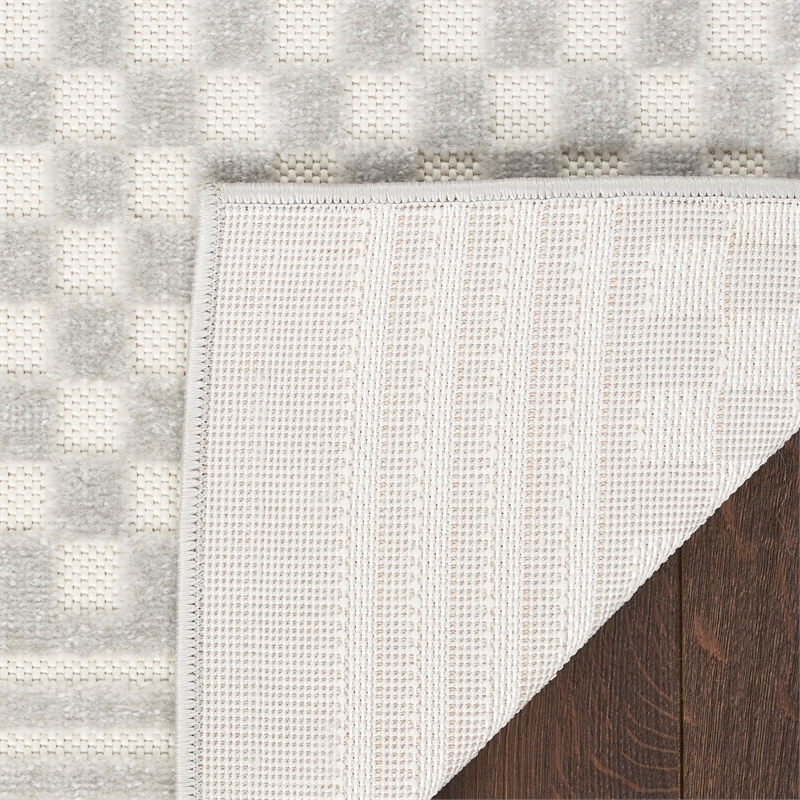 Nourison Home Casual 8' x 10' Fabric Light Grey Area Rug