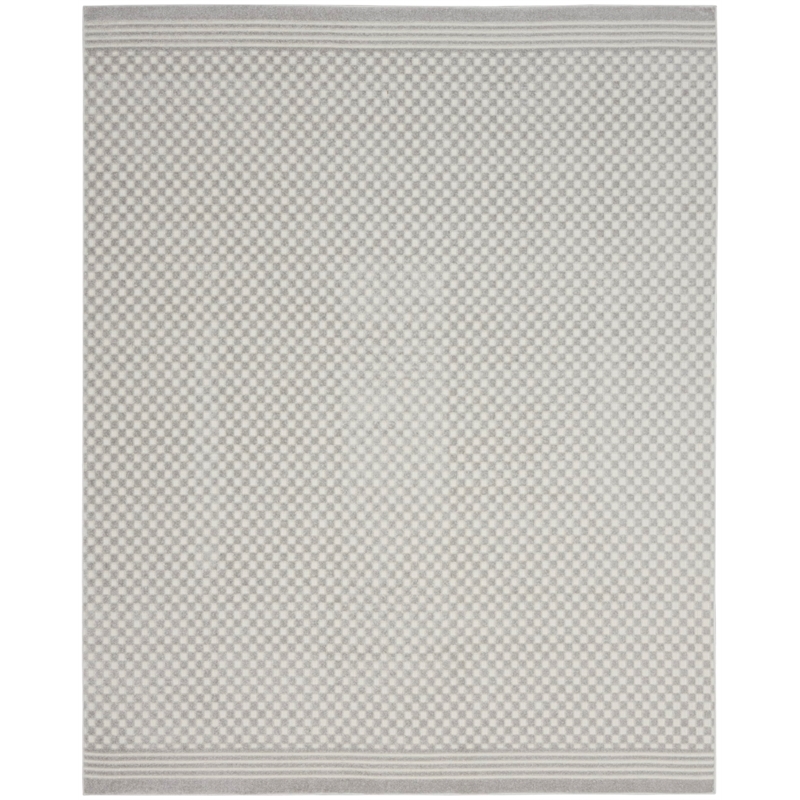 Nourison Home Casual 8' x 10' Fabric Light Grey Area Rug