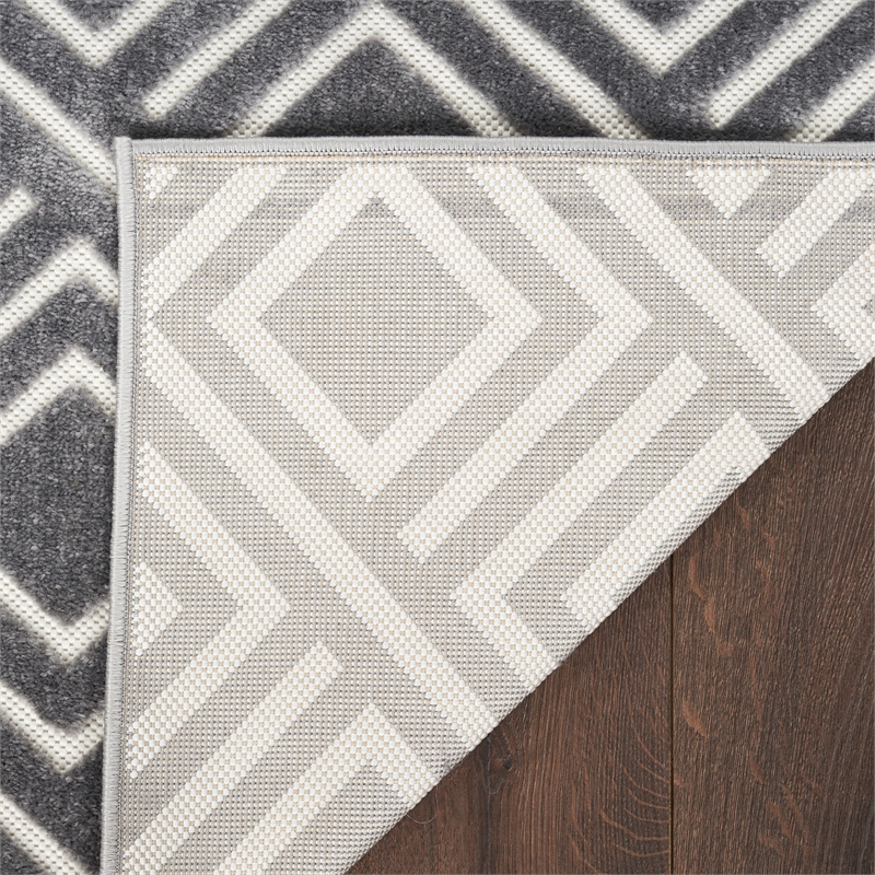 Nourison Home Casual 9' x 12' Fabric Gray Area Rug