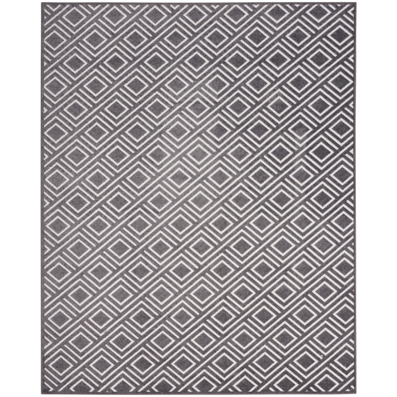 Nourison Home Casual 9' x 12' Fabric Gray Area Rug