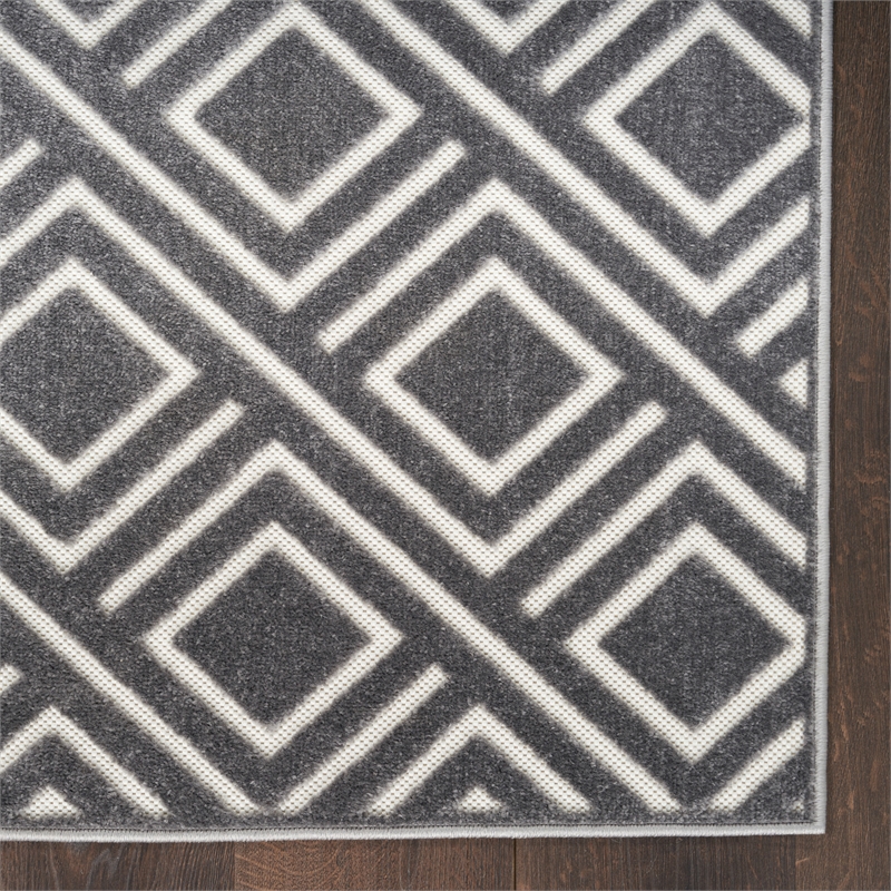 Nourison Home Casual 9' x 12' Fabric Gray Area Rug