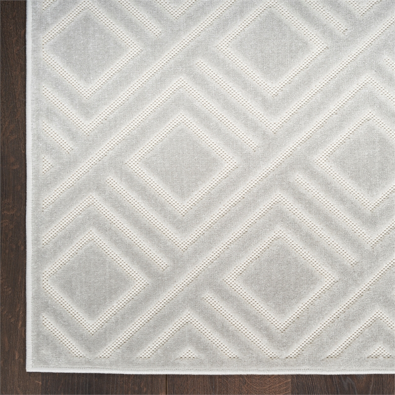 Nourison Home Casual 8' x 10' Fabric Light Grey Area Rug