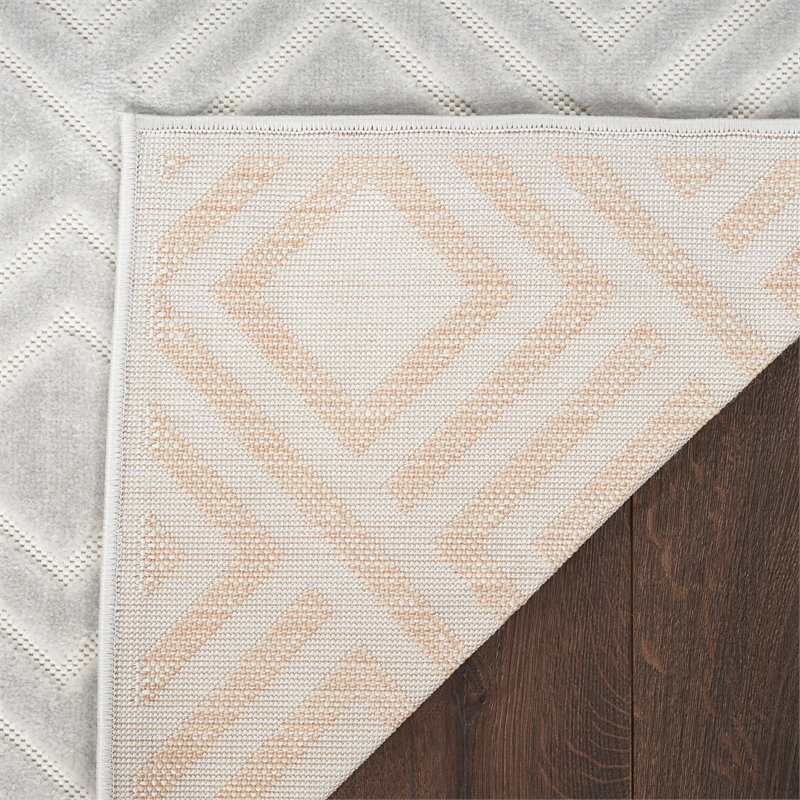 Nourison Home Casual 8' x 10' Fabric Light Grey Area Rug