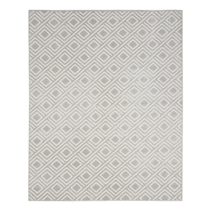 Nourison Home Casual 8' x 10' Fabric Light Grey Area Rug