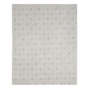 Nourison Home Casual 8' x 10' Fabric Light Grey Area Rug