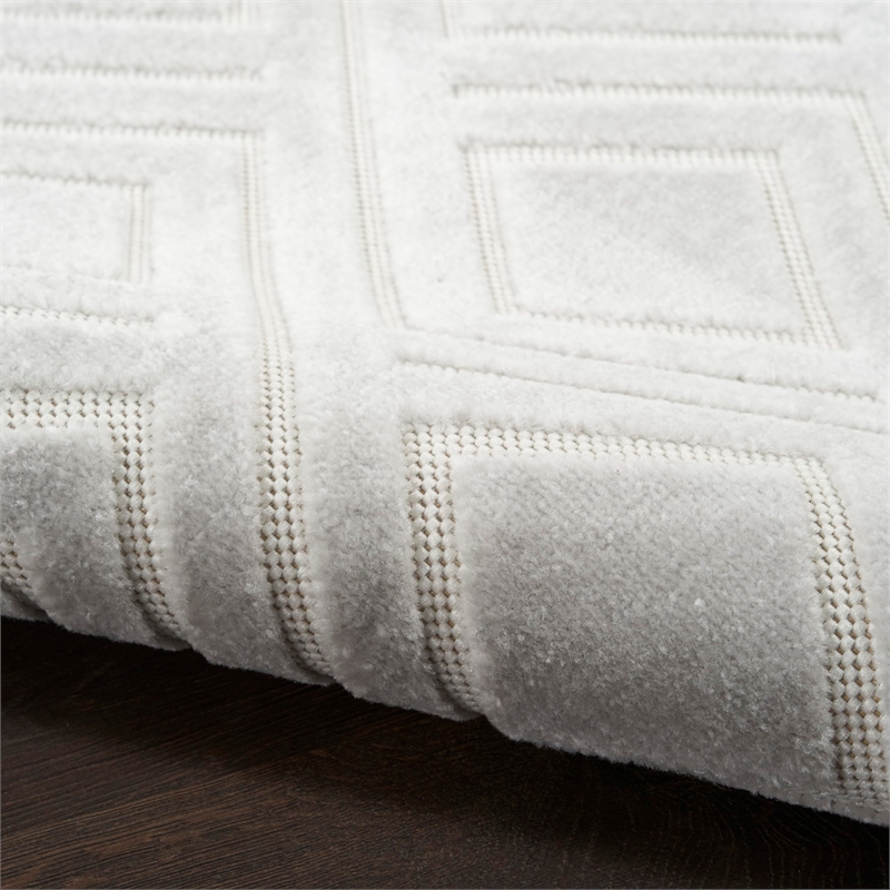Nourison Home Casual 9' x 12' Fabric Light Grey Area Rug