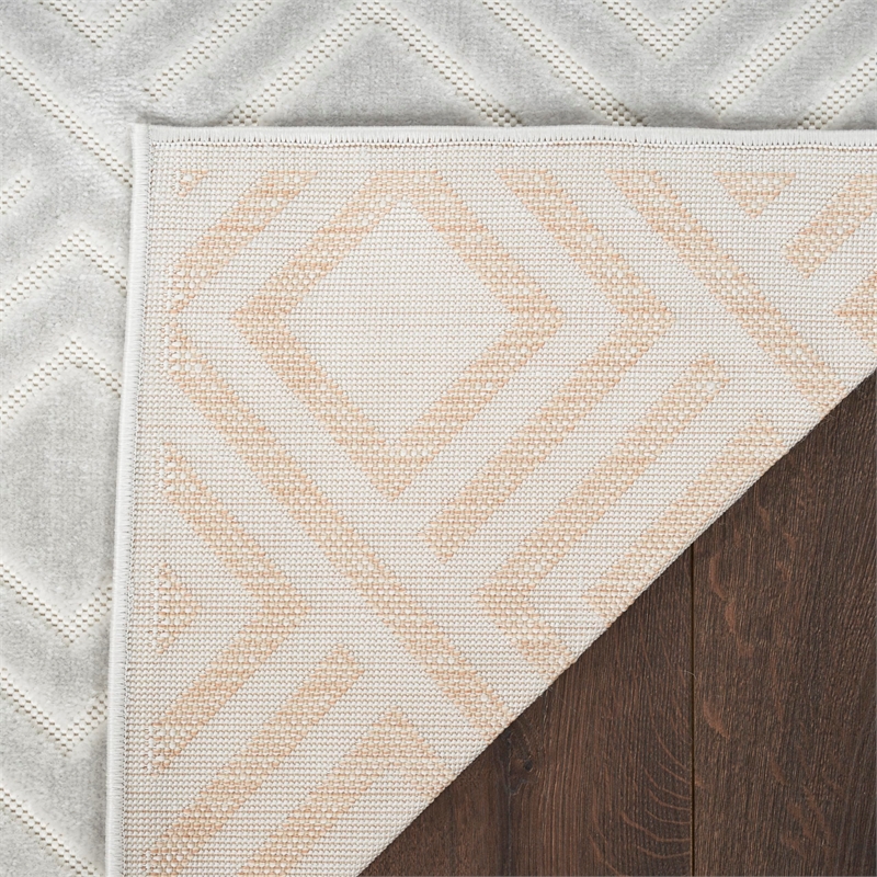 Nourison Home Casual 9' x 12' Fabric Light Grey Area Rug