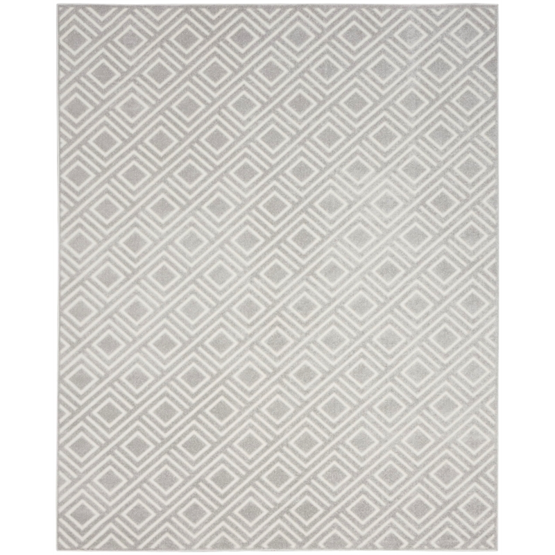 Nourison Home Casual 9' x 12' Fabric Light Grey Area Rug